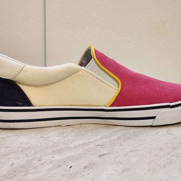 TOMMY HILFIGER Pink White Sneakers 8M - Picture 4 of 9